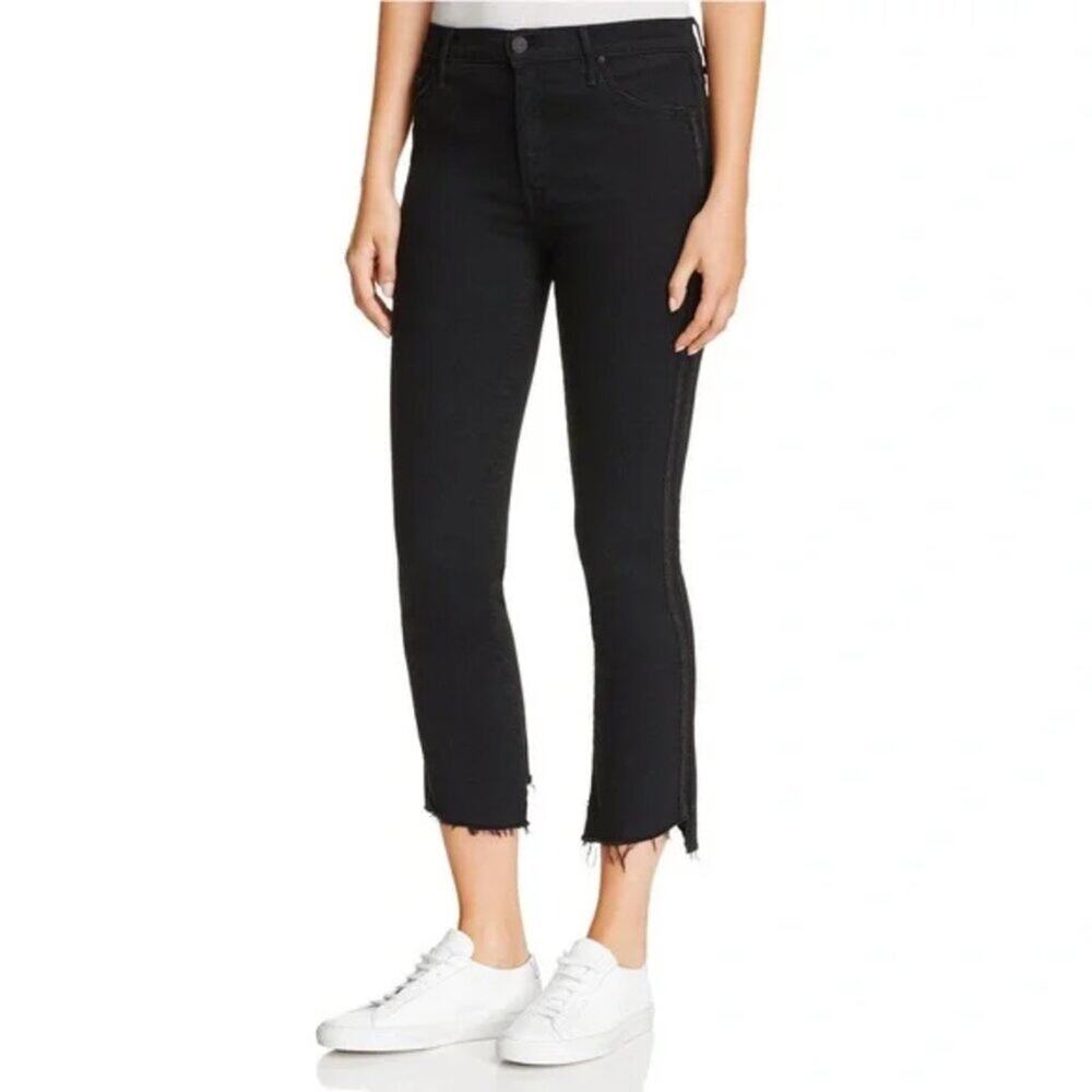 Mother Insider Crop Two Step Fray Jeans in Guilty Party Racer sz 26